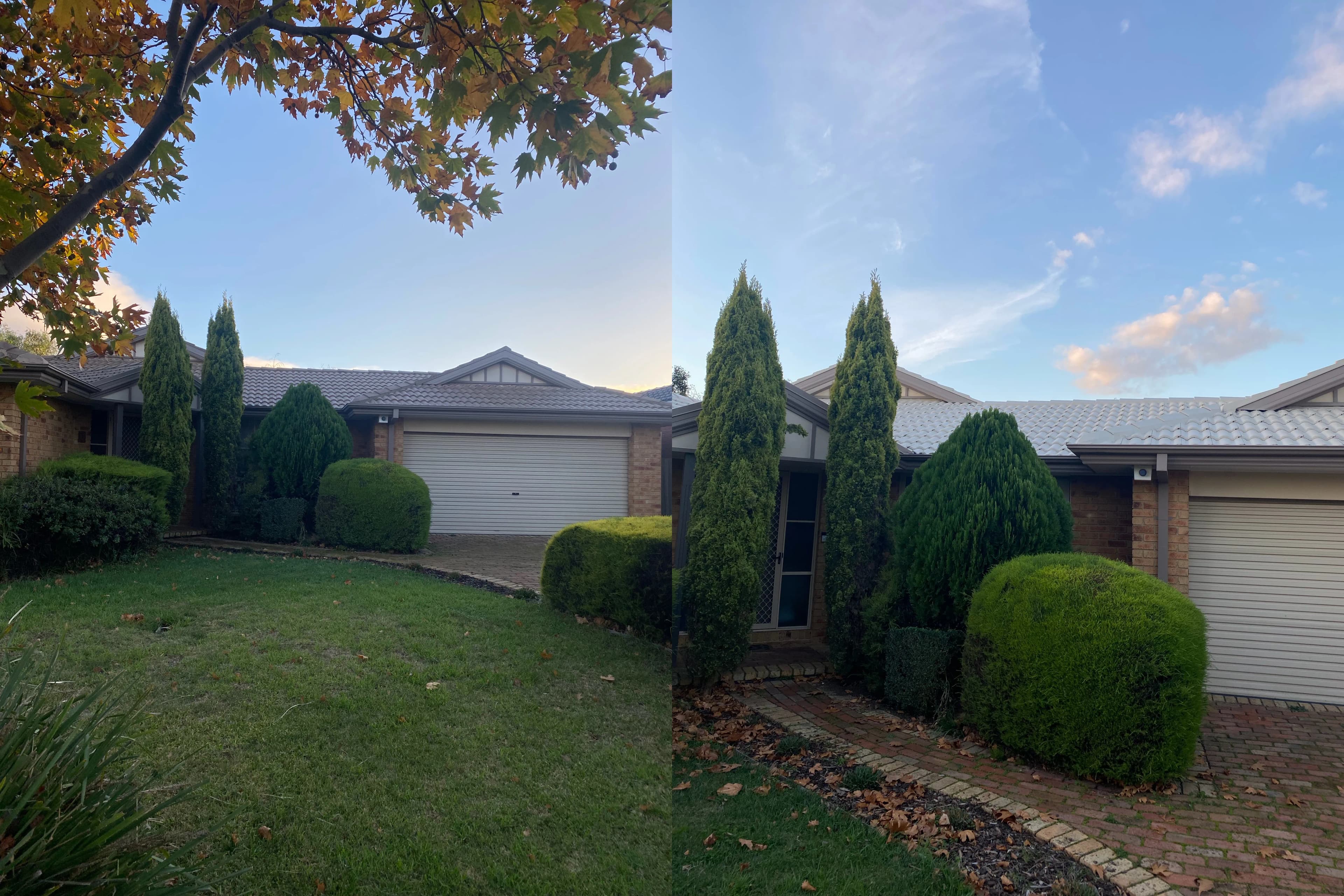 Tiled roof restoration in Paperbark colour finish