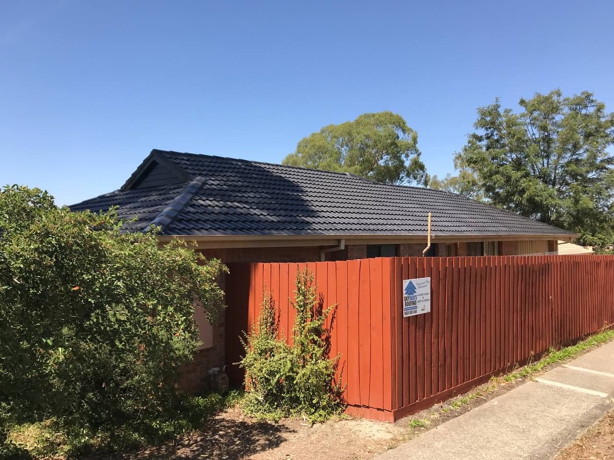 New dark tile roof completed Geelong – Skyways Roofing