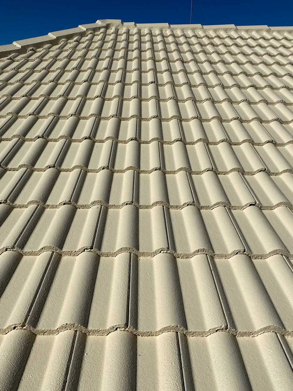 Freshly painted concrete tile roof Geelong – Skyways Roofing