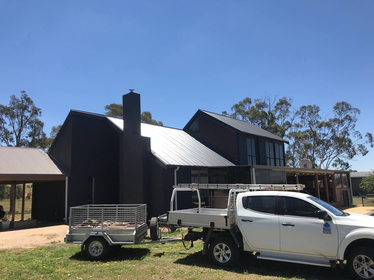 Colorbond metal roof installation on modern home in Fyansford, Geelong