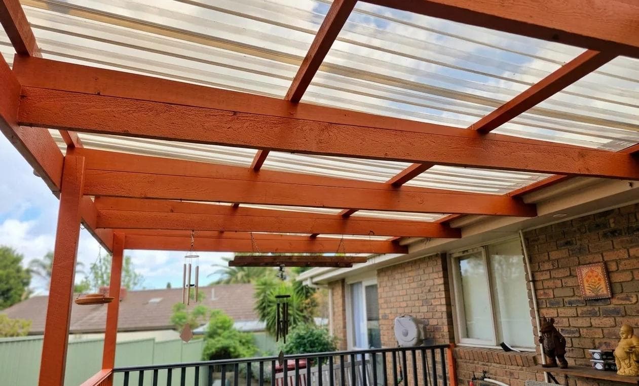 Pergola roof replacement Sunbury — Sky Ways Roofing