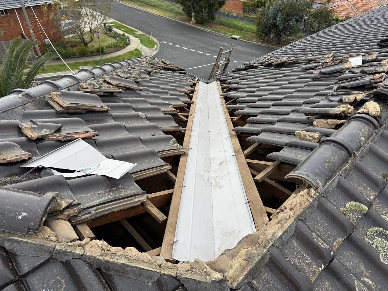 Blocked roof valleys causing drainage problems in Sunbury