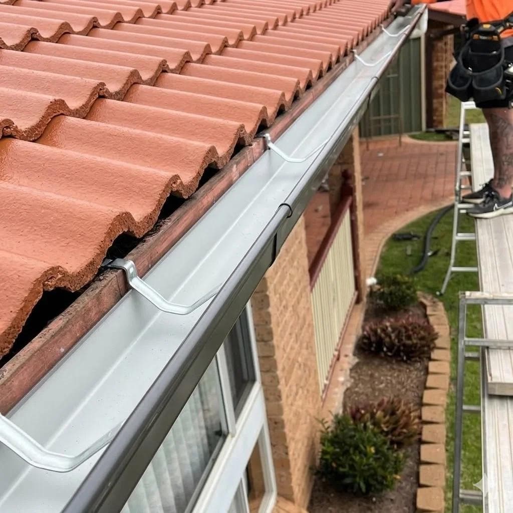 New gutter installation and re-guttering services in Sunbury by Sky Ways Roofing