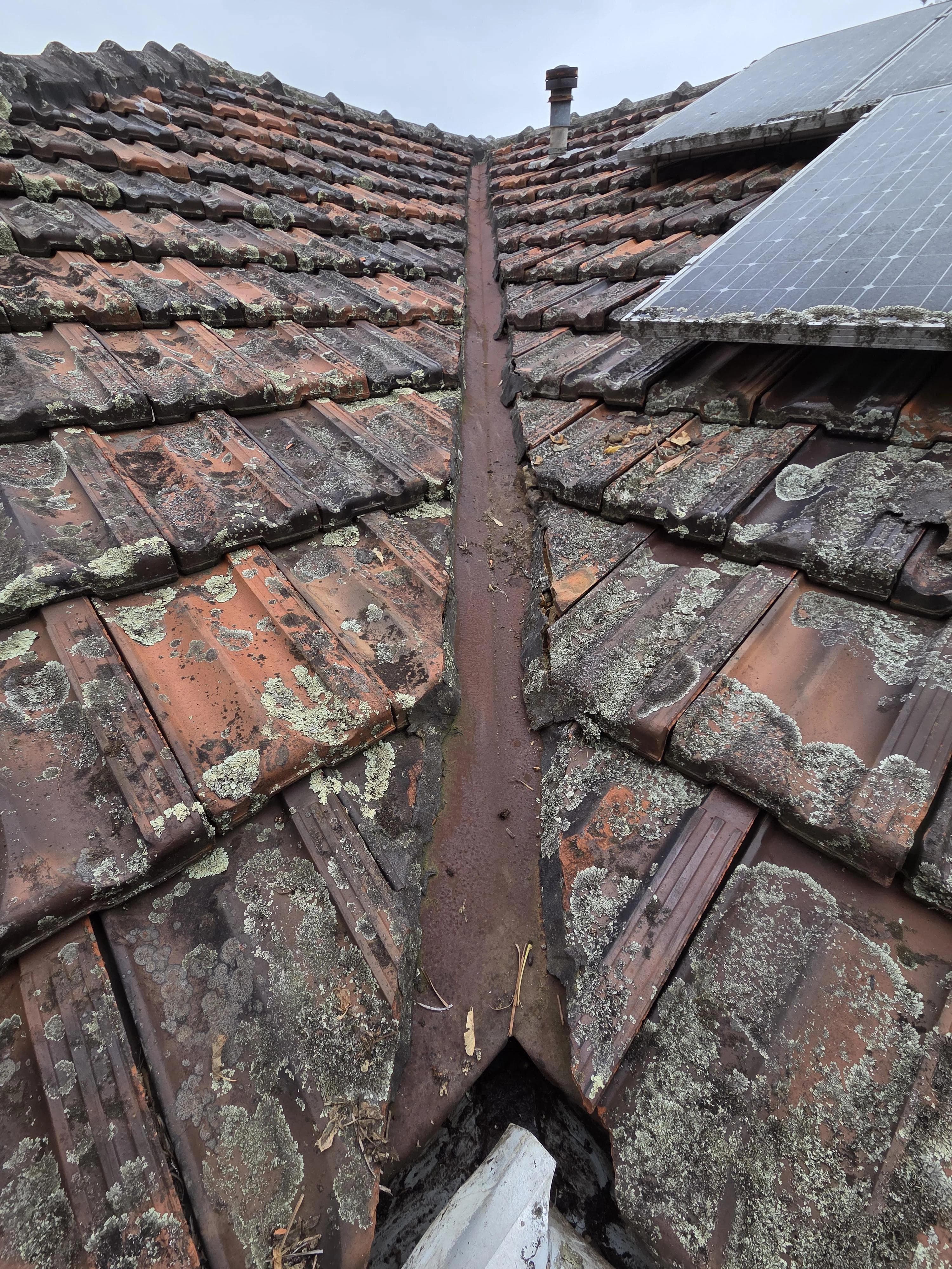 Damaged flashing around roof openings in Sunbury