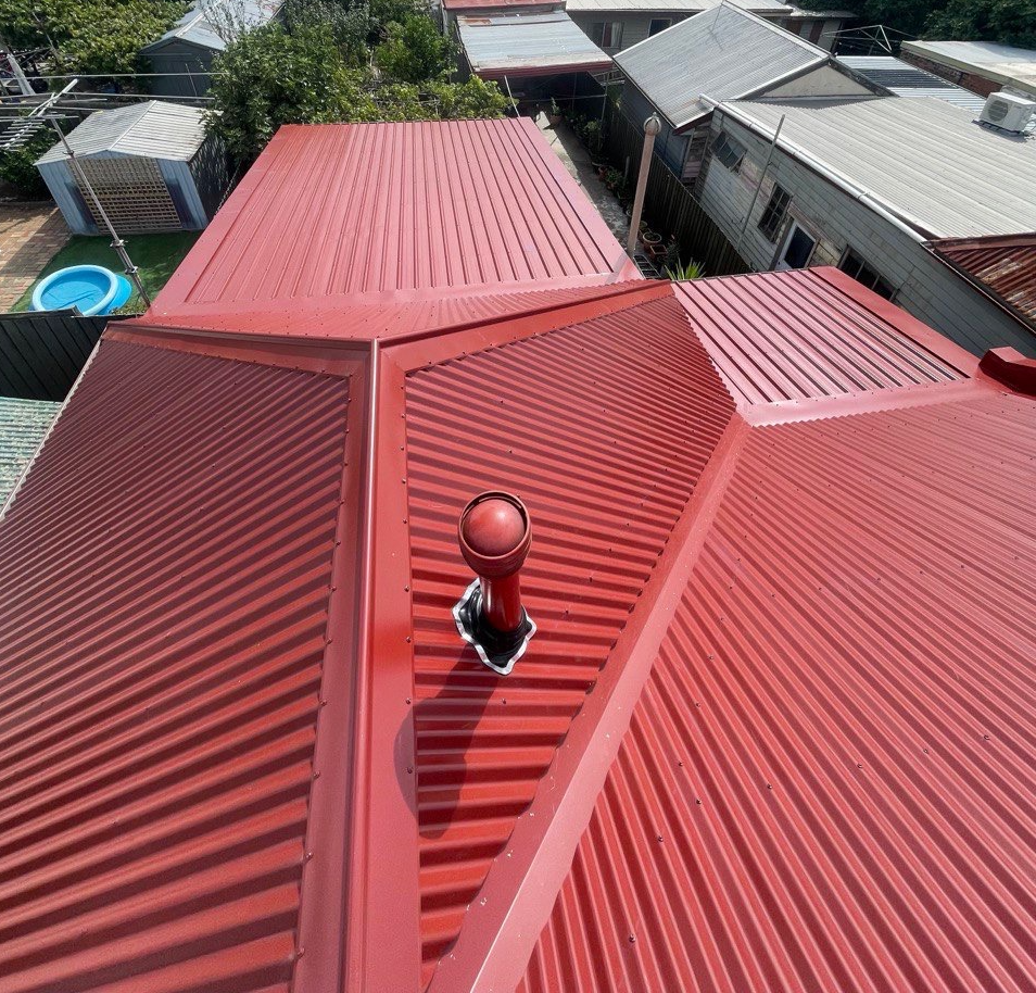 Metal roof restoration in Geelong